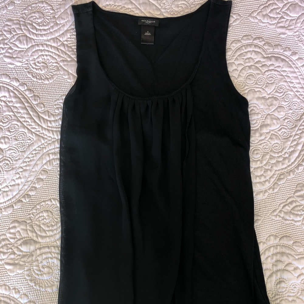 Ann Taylor Small Black Dressy Tank